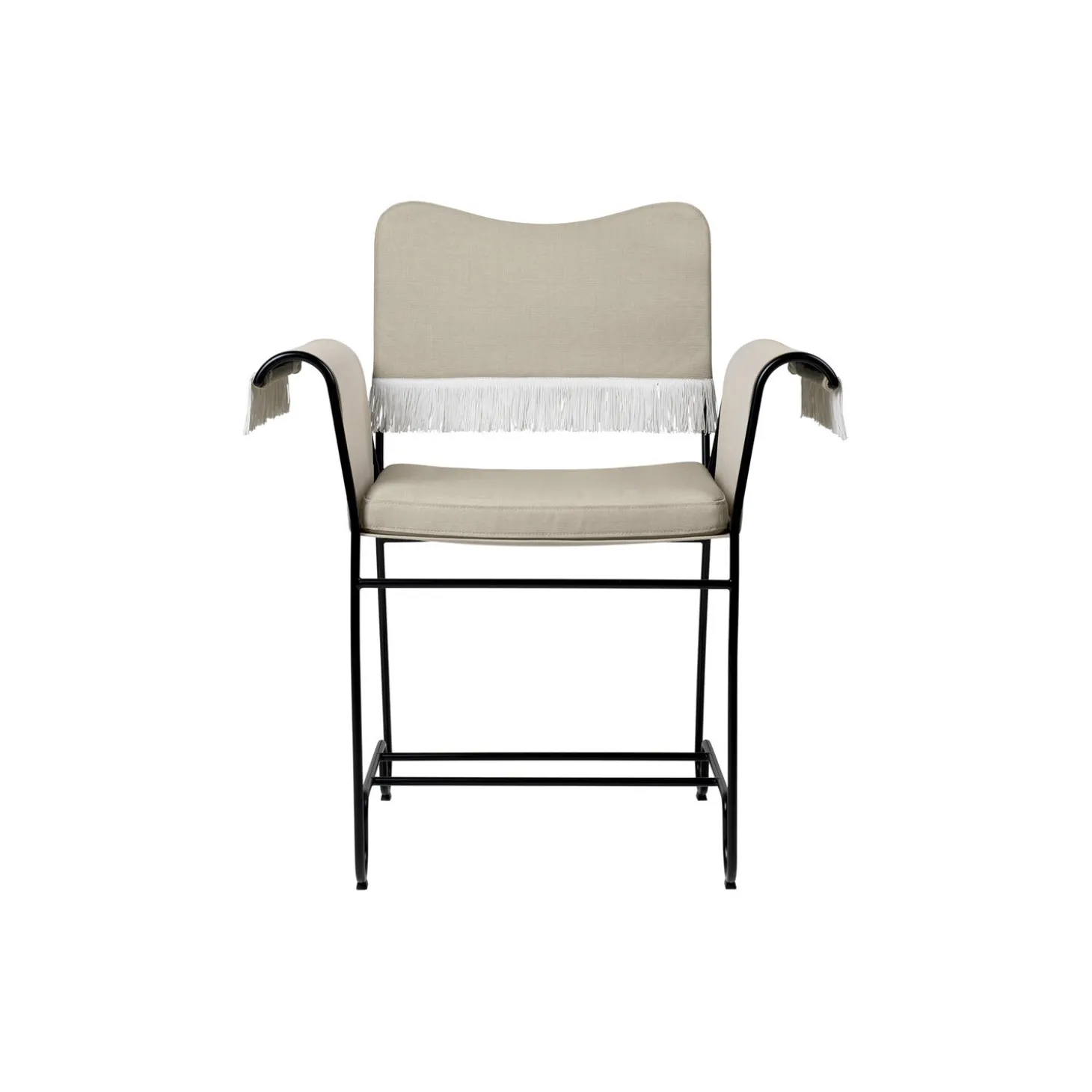 Tropique Dining Chair with Fringes, Leslie Limonta 12/classic black