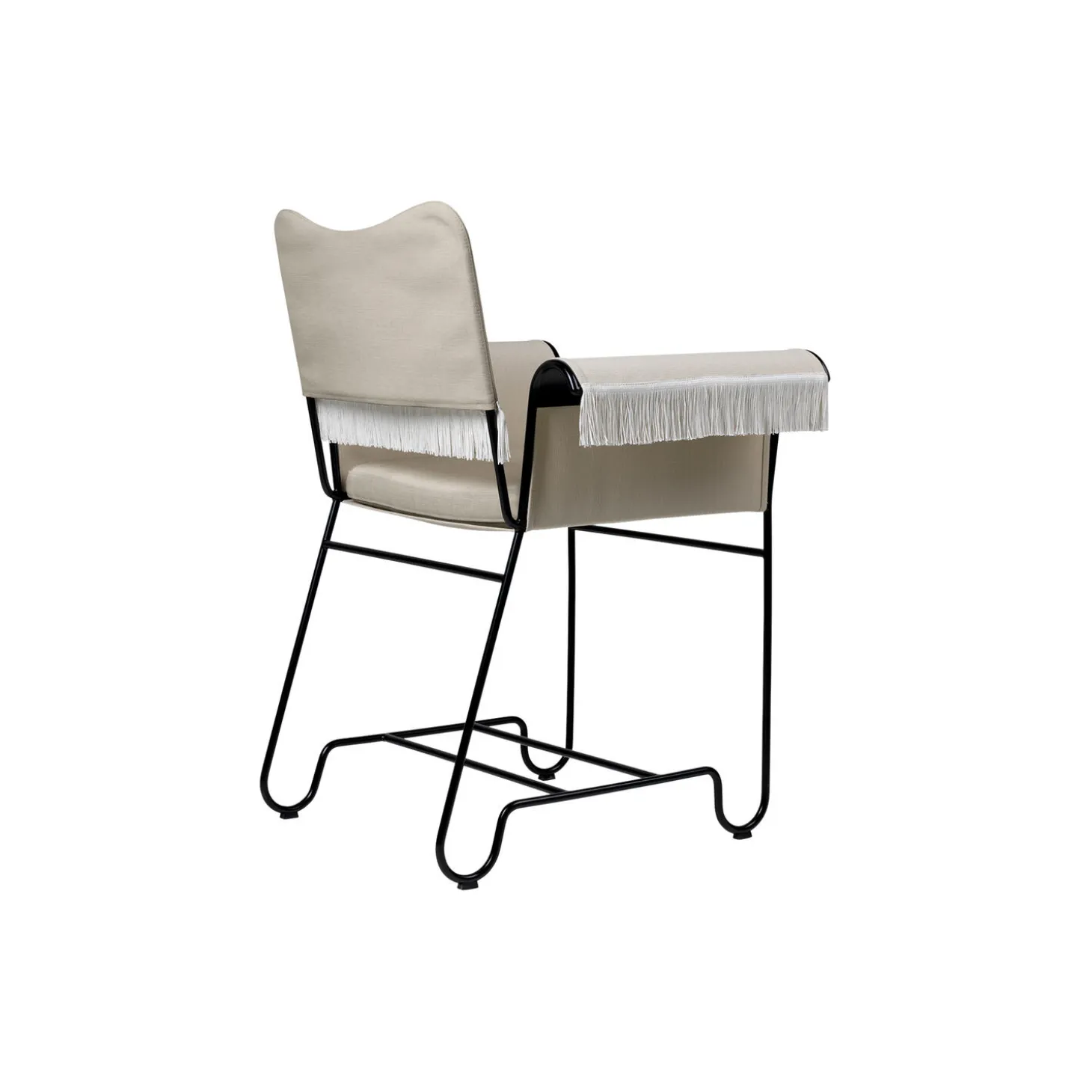 Tropique Dining Chair with Fringes, Leslie Limonta 12/classic black