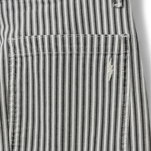Trousers, black striped