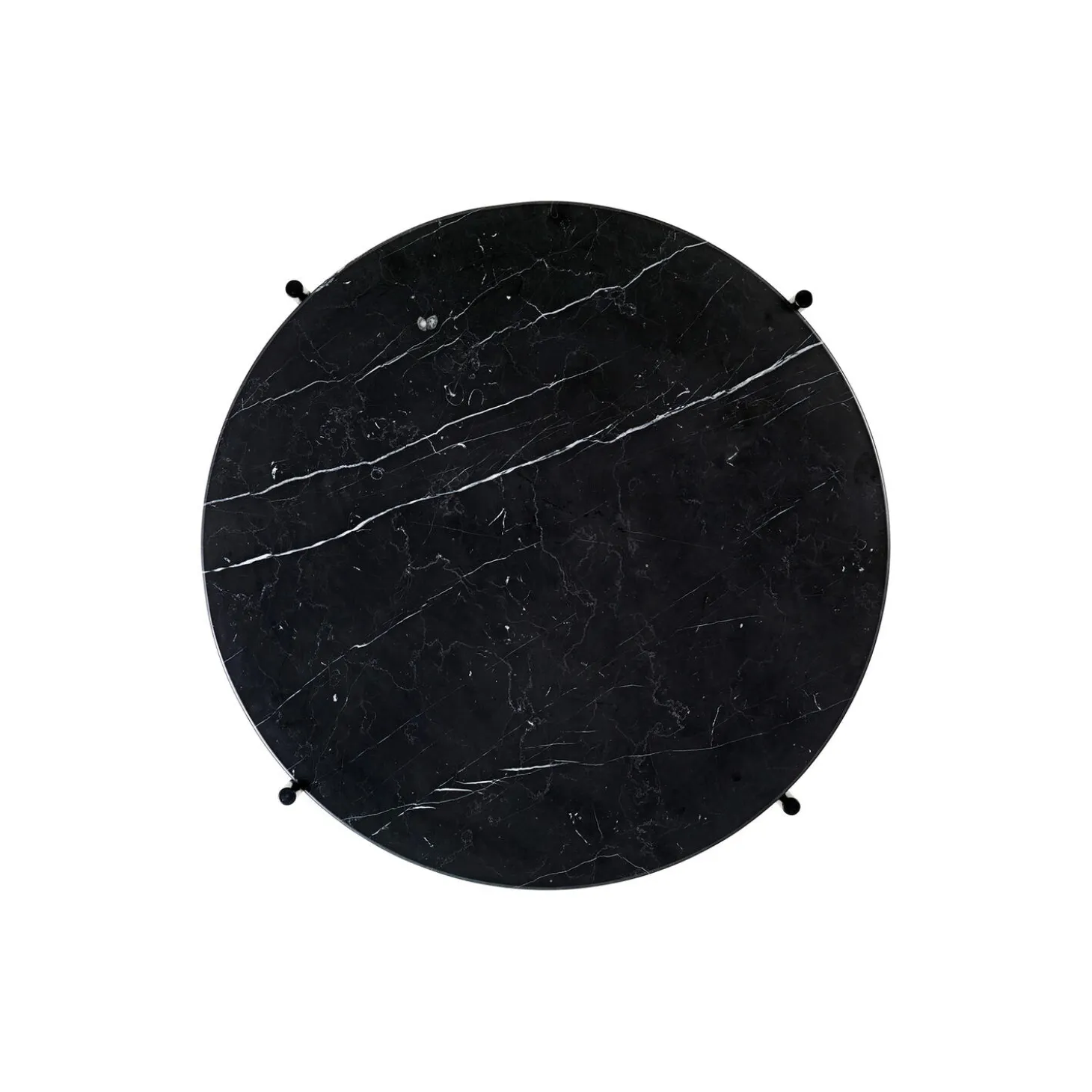 TS Coffee Table Ø55, black marquina marble/black