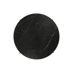TS Coffee Table Ø80, black marquina marble/steel
