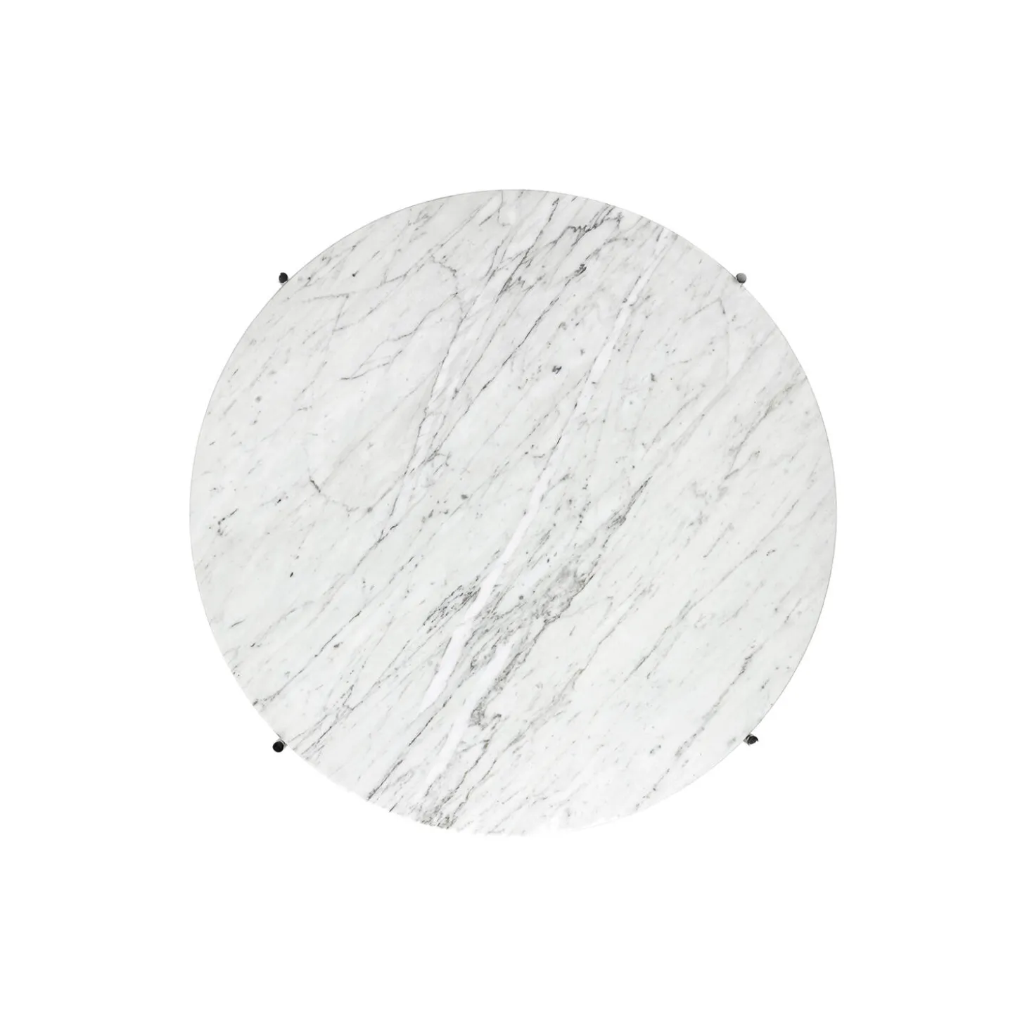 TS Coffee Table Ø80, white carrara marble/steel
