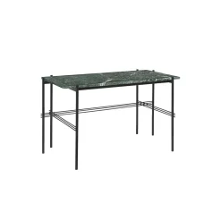 TS Desk, green guatemala marble/black