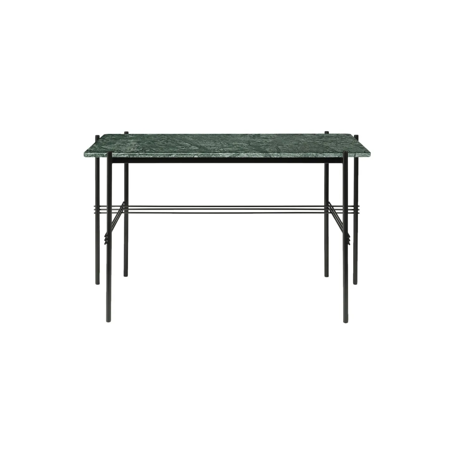 TS Desk, green guatemala marble/black