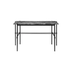 TS Desk, grey emperador marble/black
