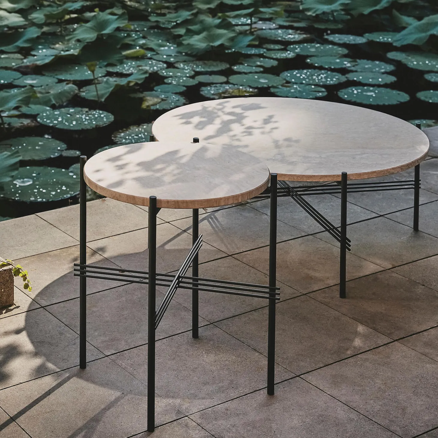 TS Outdoor Side Table, neutral white