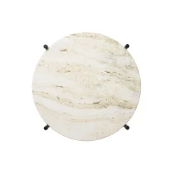 TS Side Table Round, neutral white/black