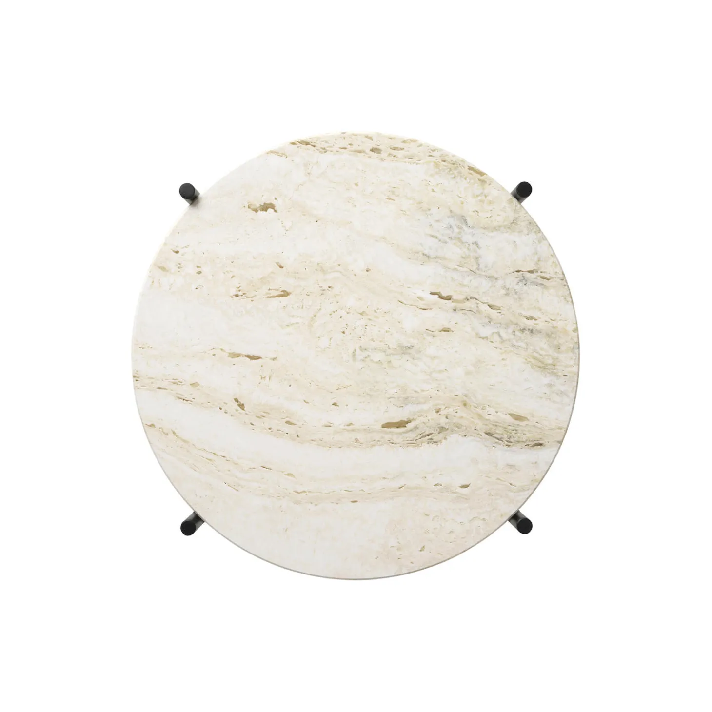 TS Side Table Round, neutral white/black