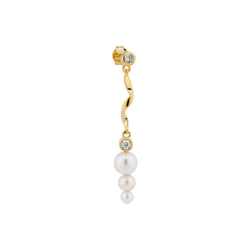 Twirl Pearl Stud