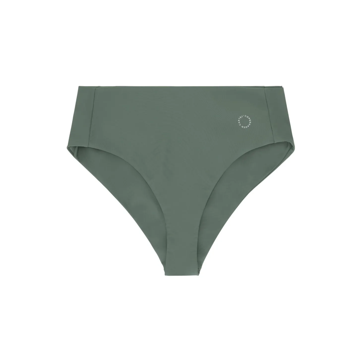Ubud højtaljet bikinitrusse, army