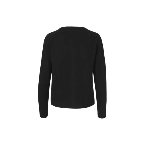 Uld & kashmir cardigan, black