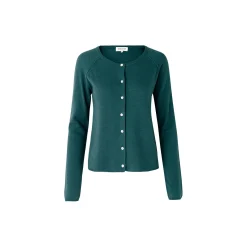 Uld & kashmir cardigan, dark teal