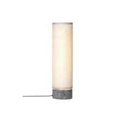 Unbound Table Lamp, grey marble/white