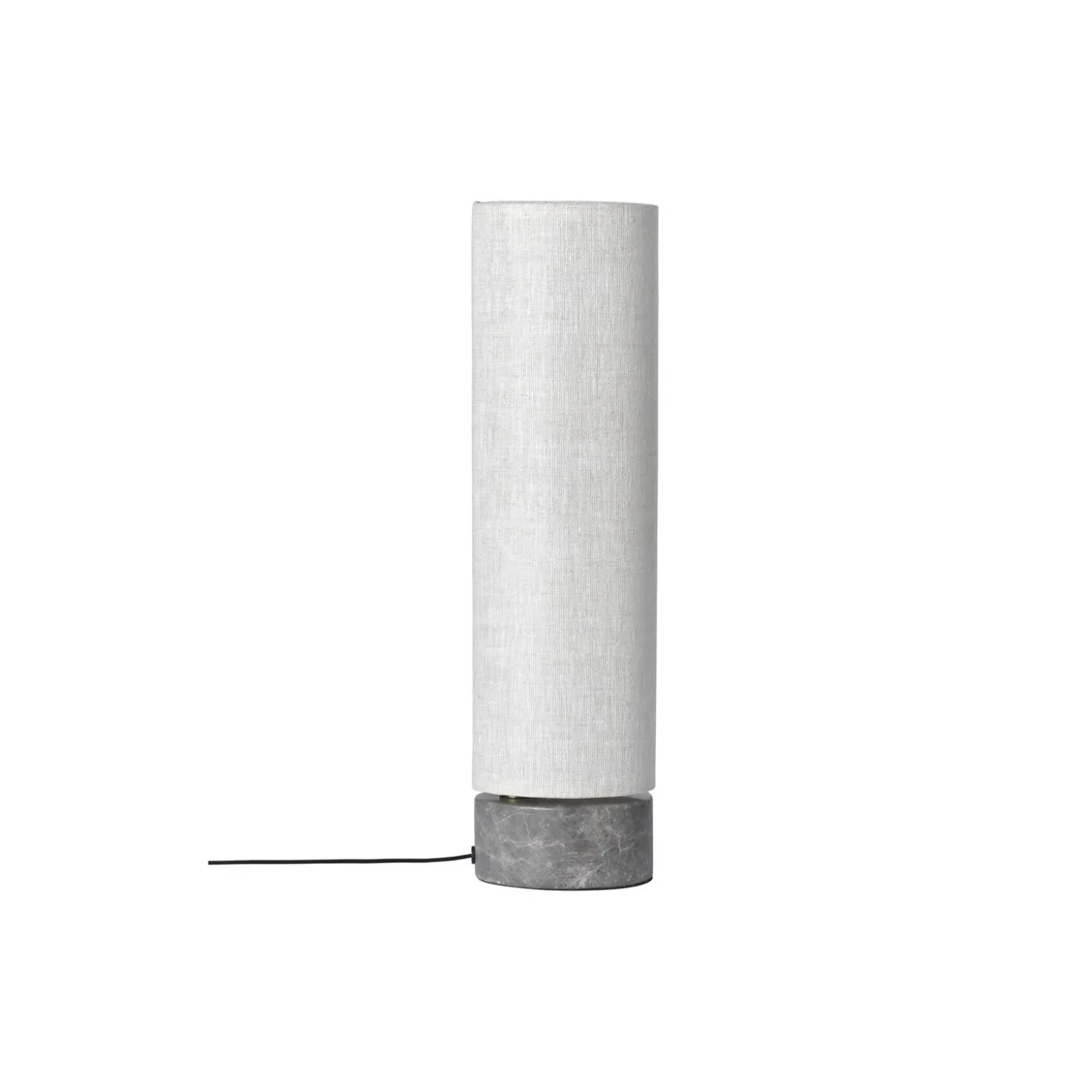Unbound Table Lamp, grey marble/canvas