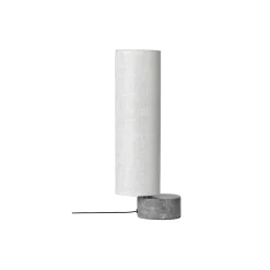 Unbound Table Lamp, grey marble/canvas