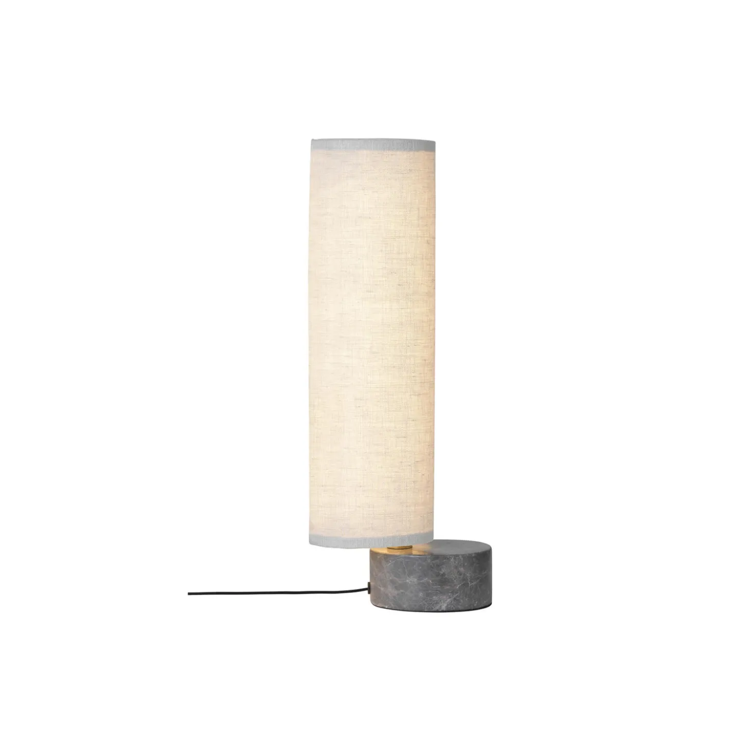 Unbound Table Lamp, grey marble/canvas
