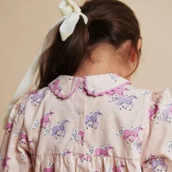 Unicorn Blouse w. Collar, unicorn comb.