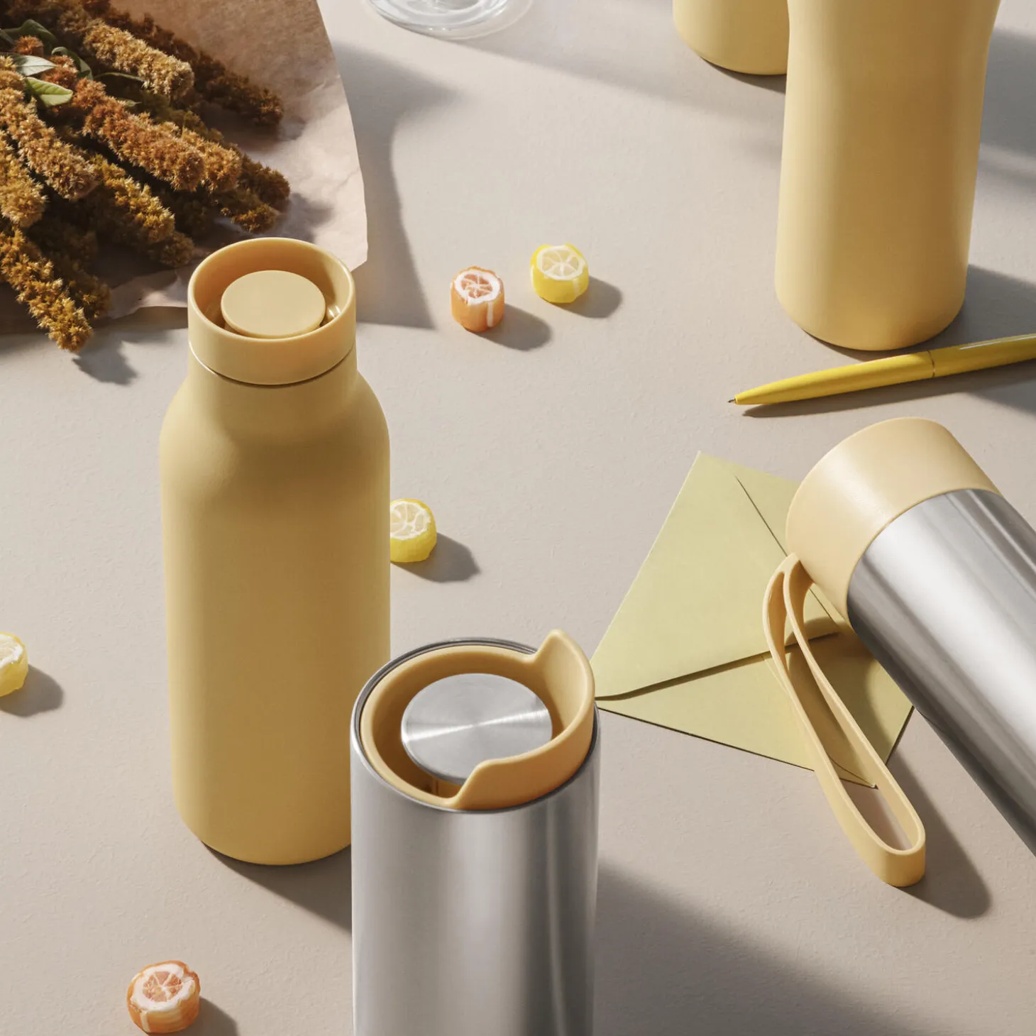 Urban To Go Cup recycled, golden sand