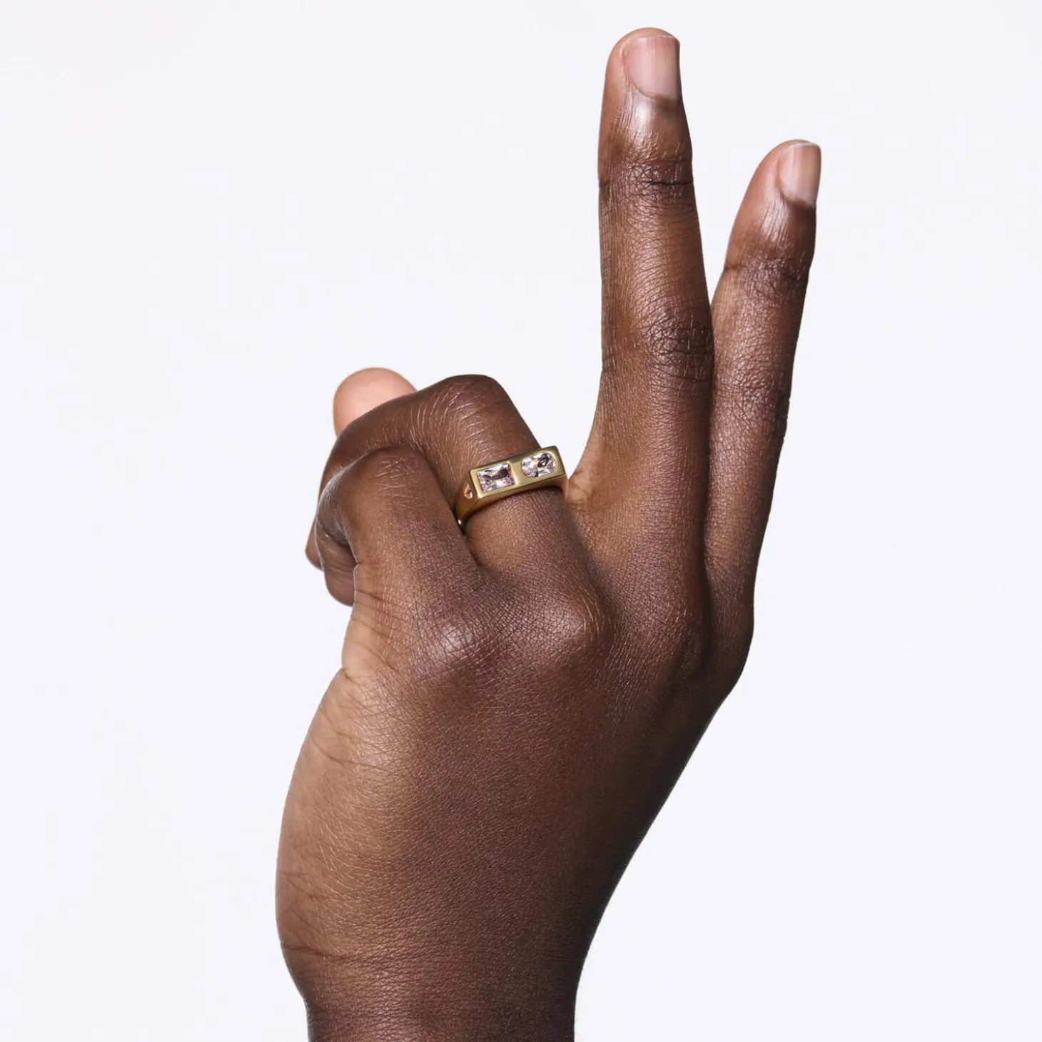 Us Three Signet Ring, gold