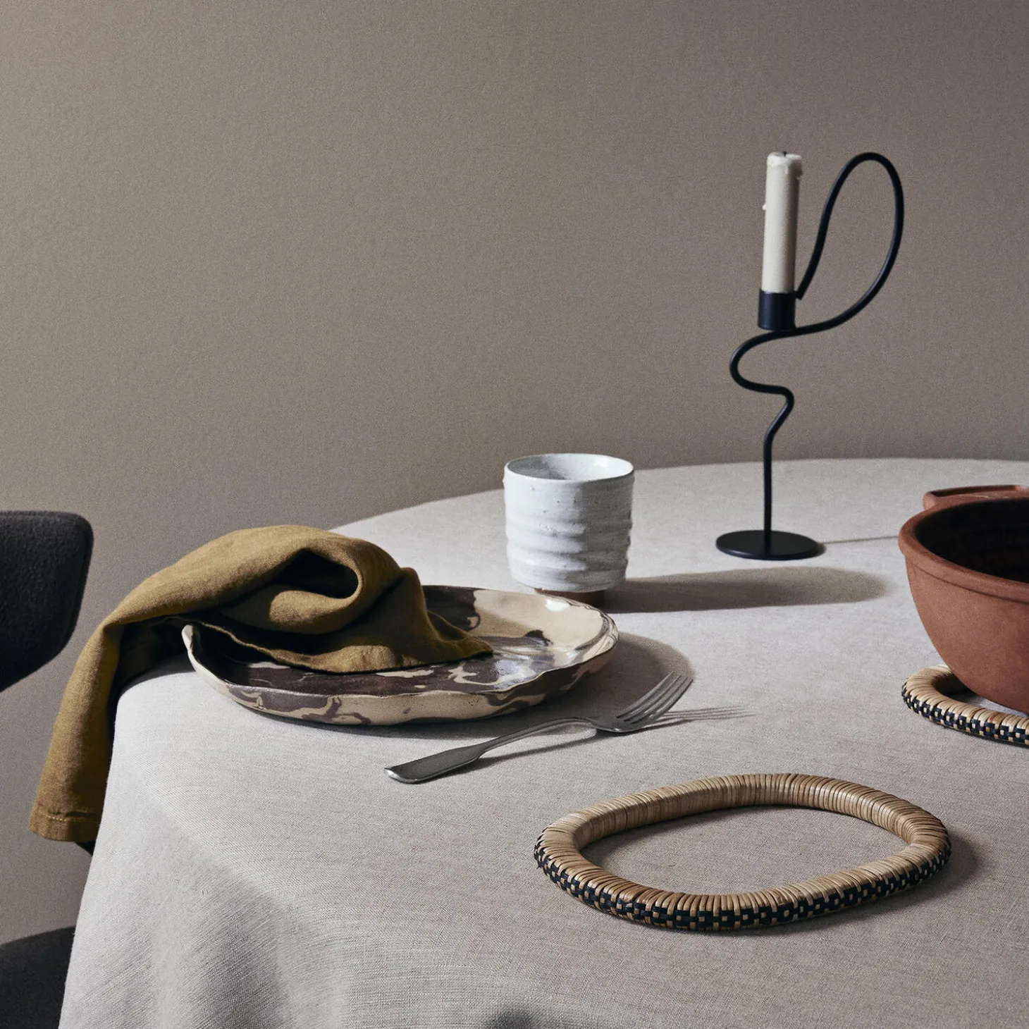 Valse Lysestage Høj, black