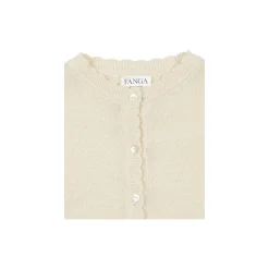 Venti Pointelle Cardigan, antique white