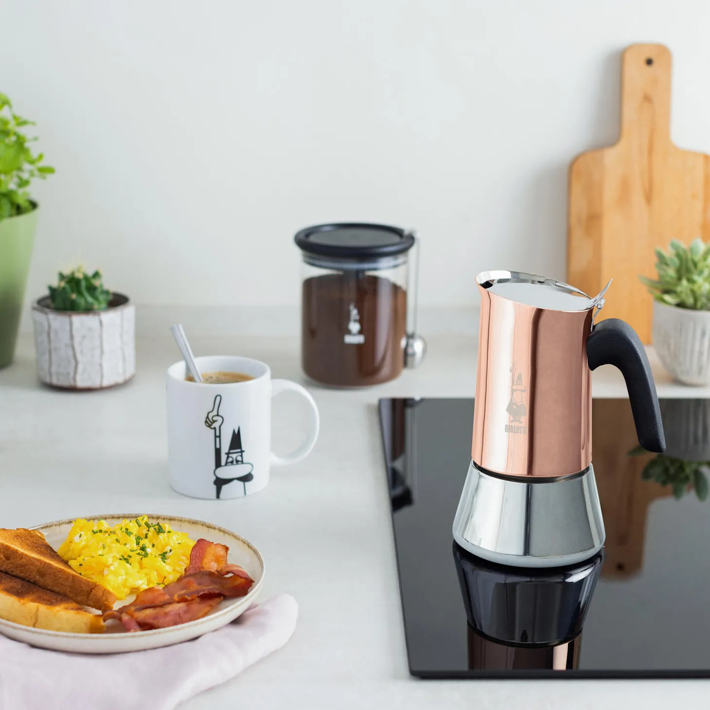 Venus espressokande 4 kopper, kobber