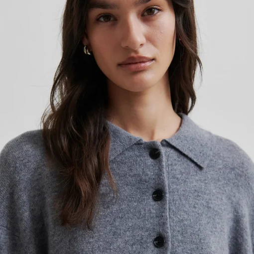 Vilena Knit LS, grey melange