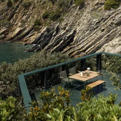 Ville AV25 Outdoor Dining Table, bronze green