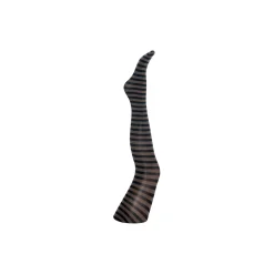 Vilma stripe tights, dark brown and black stripe