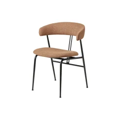Violin Dining Chair, Around Bouclé 032/black matt