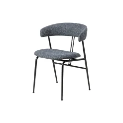 Violin Dining Chair, Around Bouclé 023/black matt