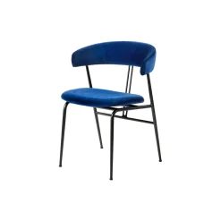 Violin Dining Chair, Velvet 420/black matt