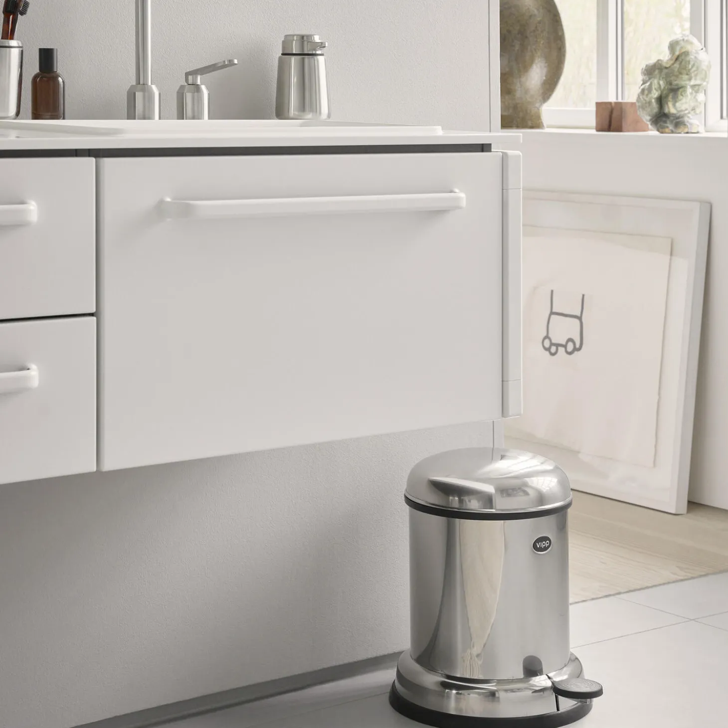 VIPP14 pedalspand, rustfrit stål