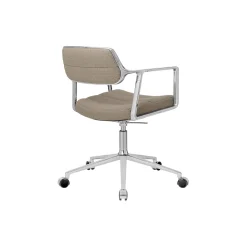 VIPP453 Swivel+ Chair with Castors, dark sand/polished aluminium