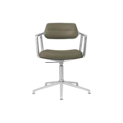 VIPP453 Swivel+ Chair with Gliders, bosco green/polished aluminium