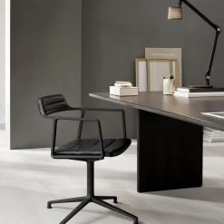 VIPP452 Swivel Chair with Gliders, black/black