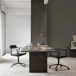 VIPP452 Swivel Chair with Gliders, black/black