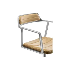 VIPP452 Swivel Chair with Gliders, sand/polished aluminium