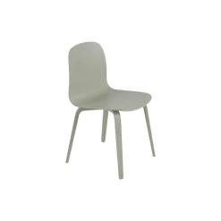Visu Chair with Wood Base, dusty green
