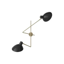 VV Cinquanta Twin Wall Lamp, black/brass