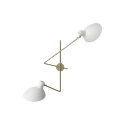 VV Cinquanta Twin Wall Lamp, white/brass
