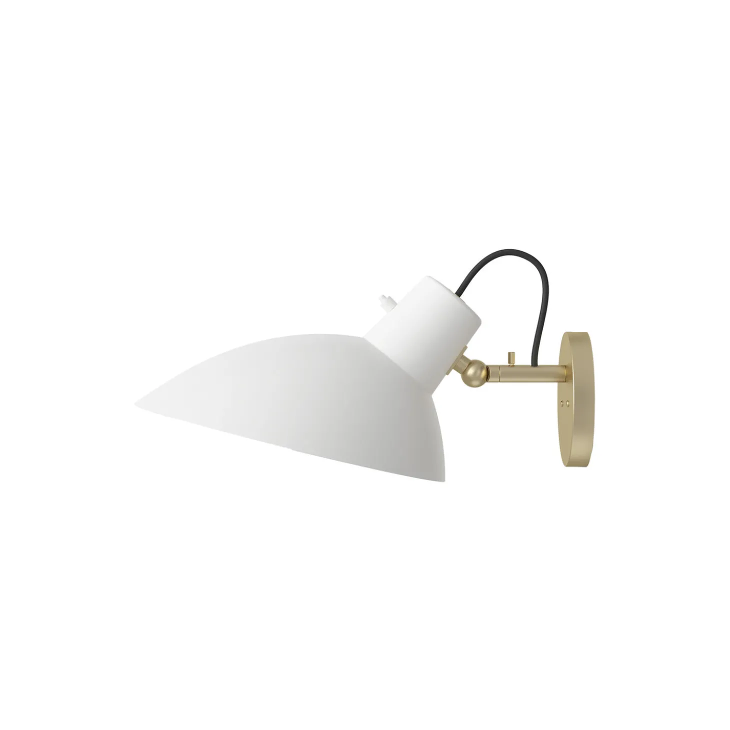 VV Cinquanta Wall Lamp with Switch, white/brass