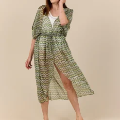 WAVE Beach Kimono, green