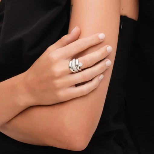 Wave Pave Ring