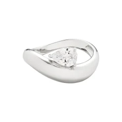 Wave Pear Ring