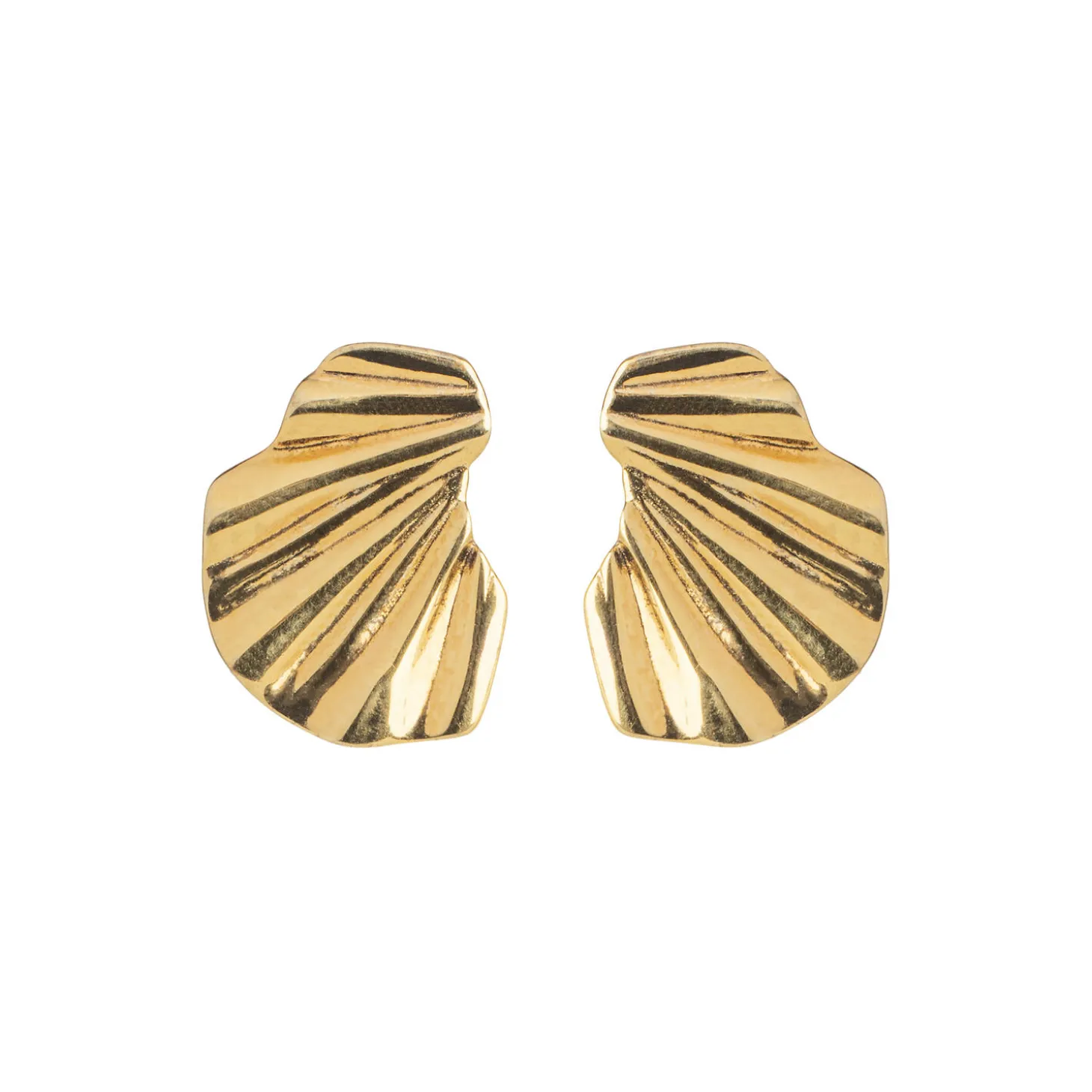 Wave øreringe Medium, guld