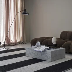 Wide Stripe Icon gulvtæppe, midnight black 554