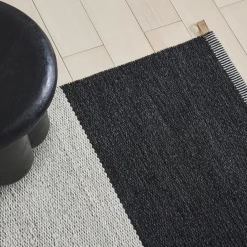 Wide Stripe Icon gulvtæppe, midnight black 554