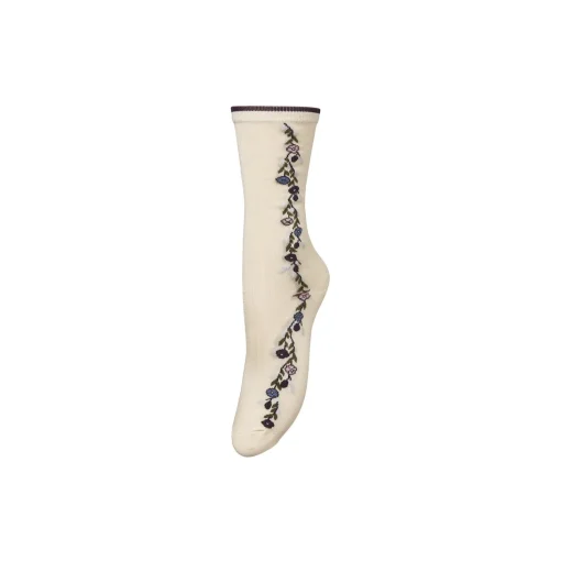 Wintery Visca Sock, birch white