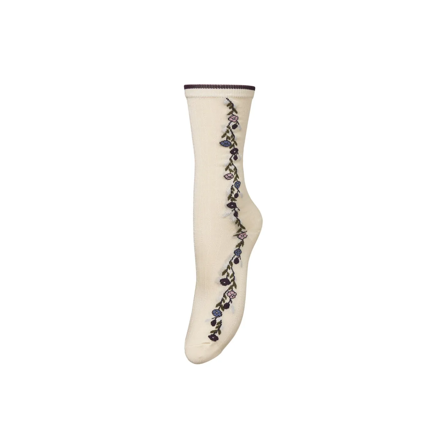 Wintery Visca Sock, birch white